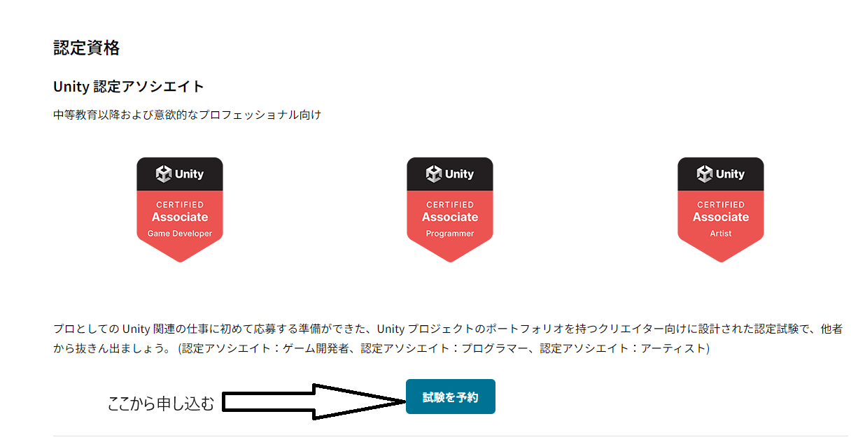 Unityの申し込みフォーム